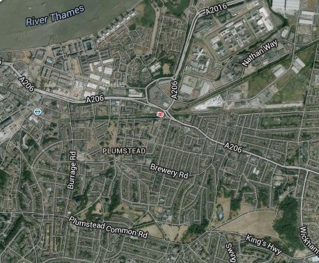 Sattelite image of Plumstead