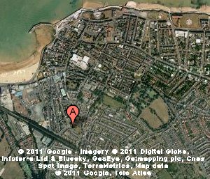 Sattelite image of Margate, Kent, England