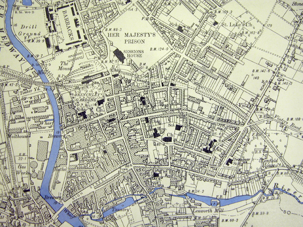 1881 Ordnance survey map of Maidstonewith link to modern ordnance survey map